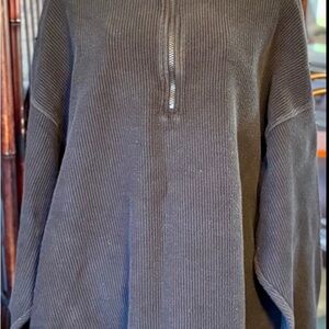 Aerie Black Textured Pullover